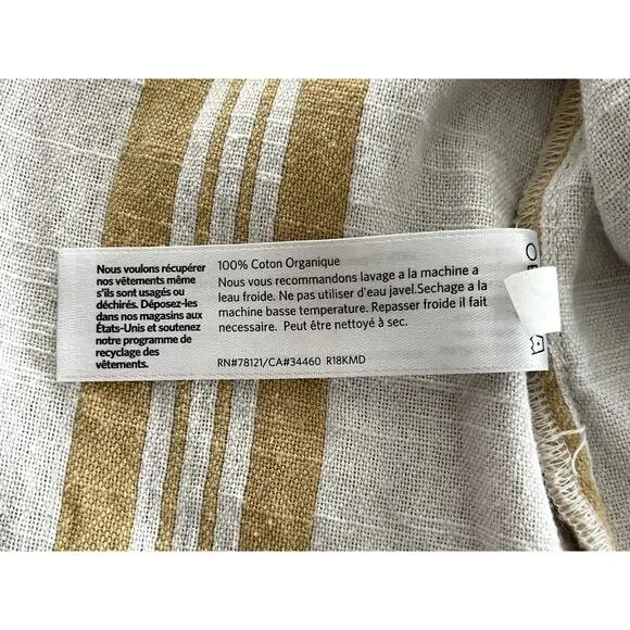 Eileen Fisher Sz S/M Striped Kimono Jacket Organic Cotton Lagenlook Boho Casual - Picture 11 of 12